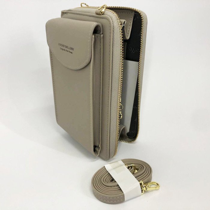 Гаманець-клатч із еко-шкіри Baellerry Forever N8591, практичний маленький жіночий гаманець. Колір: сірий