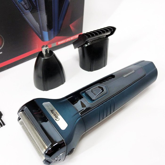 Тример для стрижки волосся носа вух брів Gemei GM-566 3в1 машинка для видалення волосся на обличчі