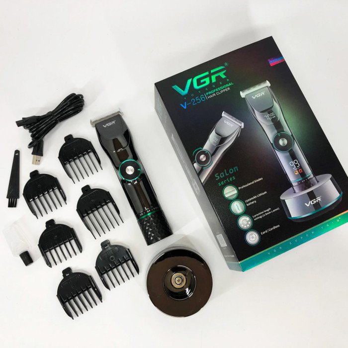 Професійна бездротова машинка для стрижки волосся та бороди VGR V-256, бездротова електробритва
