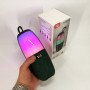 Портативна колонка TG644 5W з RGB підсвічуванням та ремінцем, Бездротова колонка потужна. Колір: зелений