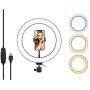 Кольцевая лампа 26 см, лампа для тик тока tiktok, селфи лампа с держателем для телефона