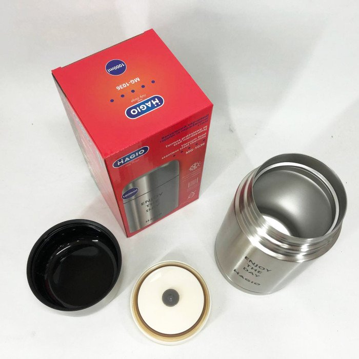 Термос MAGIO MG-1036 харчовий вакуумний 1000 мл, контейнери для їжі з відсіками, термос для їжі на роботу