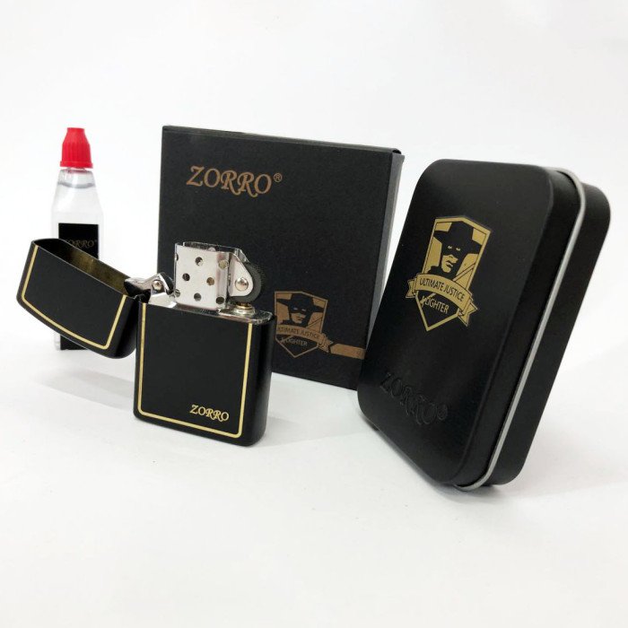 Запальничка бензинова Zorro HL-287, запальнички подарунки для чоловіків, оригінальна бензинова запальничка