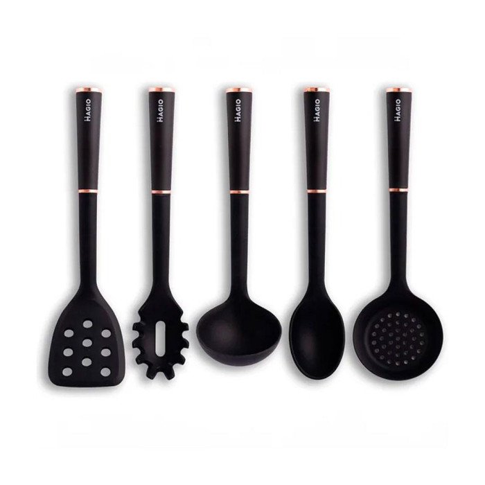 Набір кухонного приладдя MAGIO MG-1140, набір поварешок на підставці кухонний набір лопаток