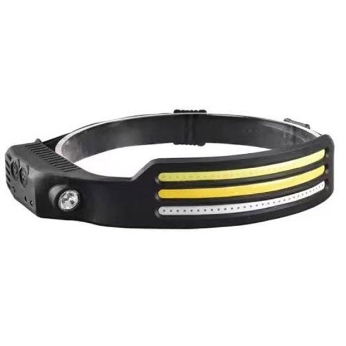 Ліхтар налобний стрічка BL-W689-LM+3COB, широкий кут огляду, надлегкий Акумуляторний ліхтарик на голову