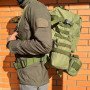 Рюкзак тактичний 55л з трьома підсумками! Якісний штурмовий для походу подорожей великий рюкзак баул