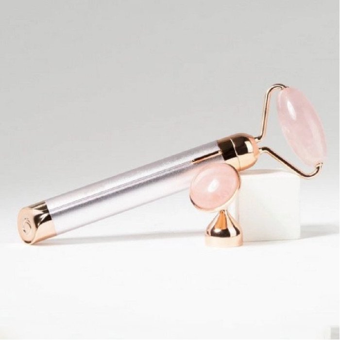 Масажер ролик електричний для особи Facial Roller Massager. Колір бежевий