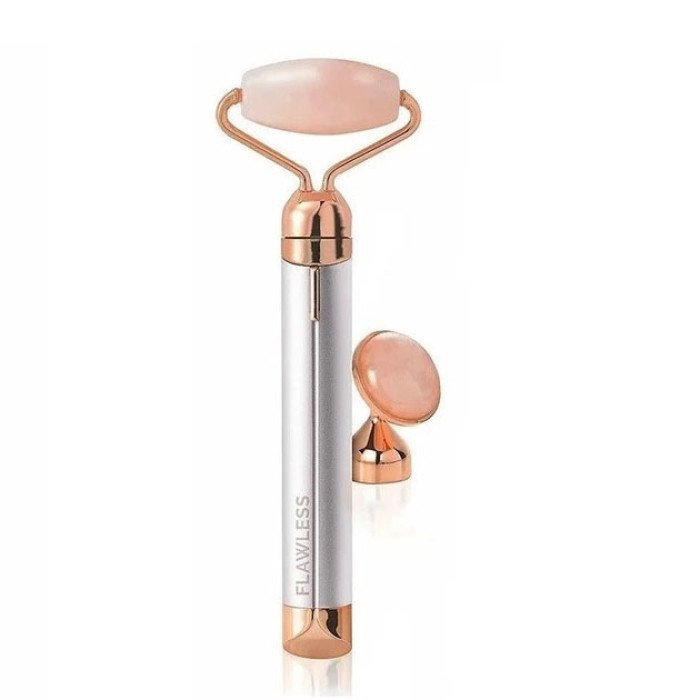 Масажер ролик електричний для особи Facial Roller Massager. Колір бежевий