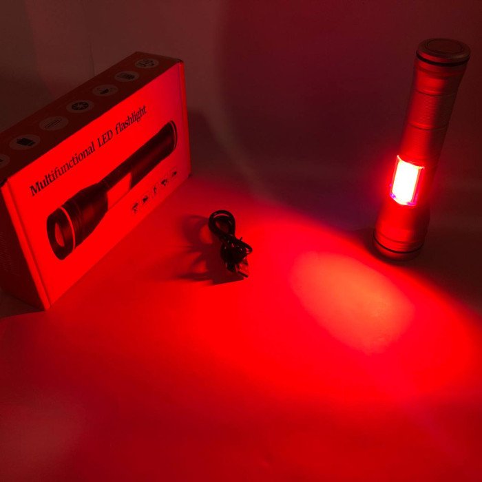 Ліхтар PLD-231 WHITE LASER LED PM10-TG+COB(white+red), 1х26650, Ліхтарик police оригінал, Ліхтарик поліс