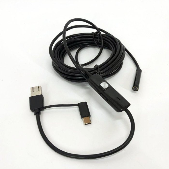Камера ендоскоп з кабелем на 2 метри 7 мм USB/micro USB з підсвічуванням, Usb ендоскоп для андроїд