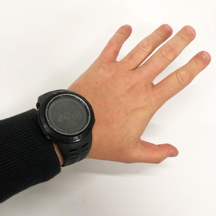 Годинник наручний чоловічий SKMEI 1681BKBK ALL BLACK, армійський годинник протиударний. Колір: чорний