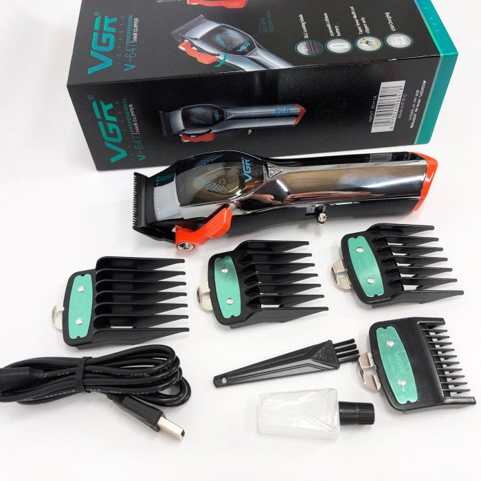 Машинка для стрижки волосся VGR V-647 зі змінними насадками, Машинка для стрижки для дому