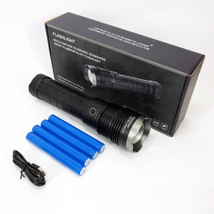 Ліхтар ручної моделі Police AK138-1 WHITE LASER LED PM60-TG 8х18650, USB-зарядка, Power Bank, зум