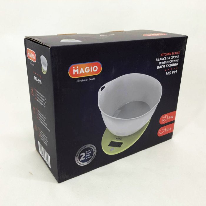 Ваги кухонні електронні з чашею Magio MG-919, ваги для кондитера, кухонні ваги міні