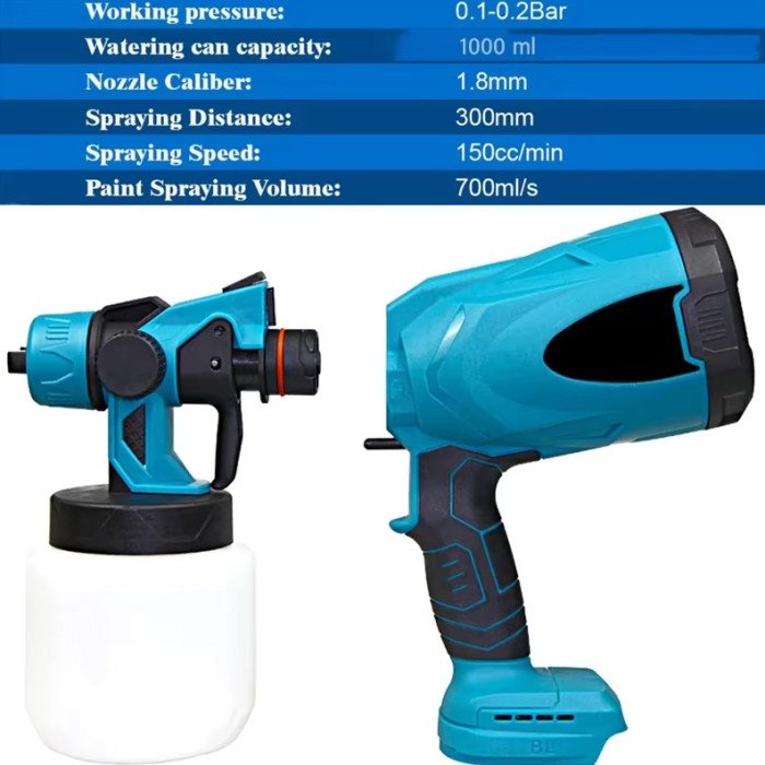 Краскопульт портативний, електричний, фарборозпилювач з регулюванням ширини розпилення