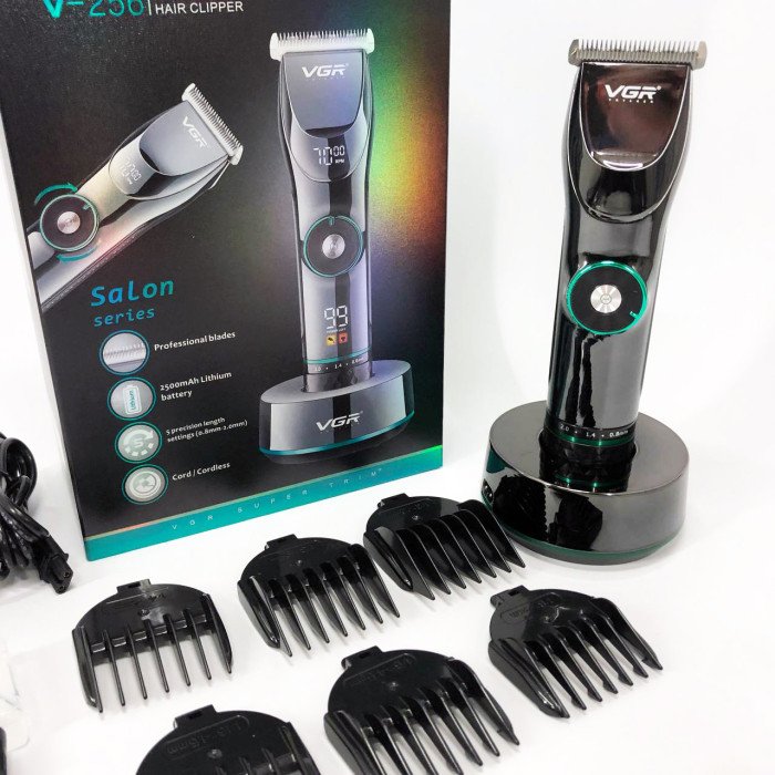 Професійна бездротова машинка для стрижки волосся та бороди VGR V-256, бездротова електробритва