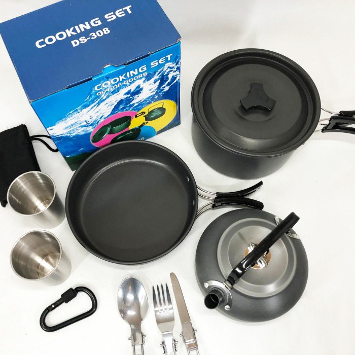 Посуд для пальника, Набір посуду для газового пальника, Складаний посуд, Похідний набір посуду