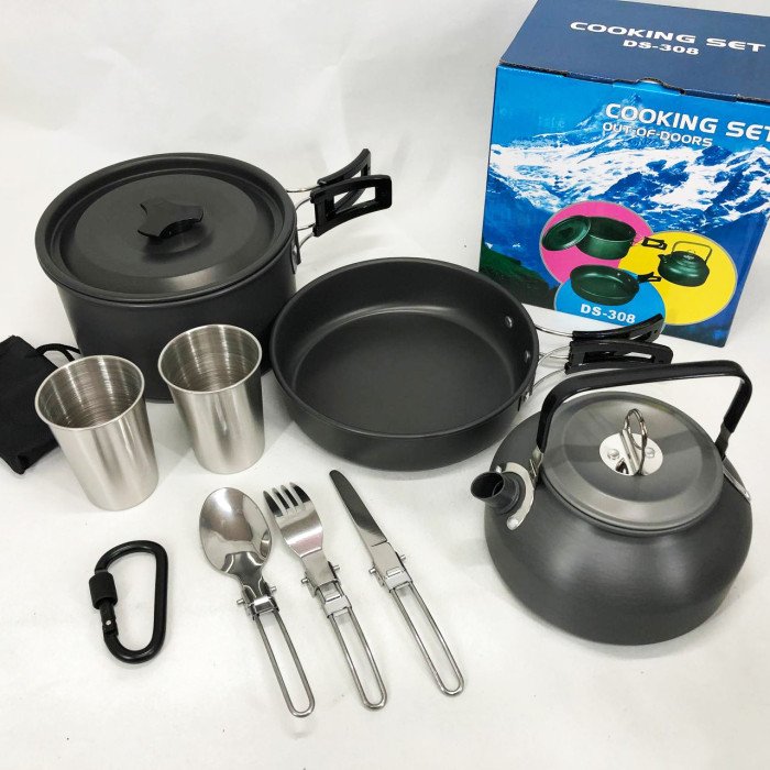 Похідний набір посуду, Туристичний посуд з нержавіючої сталі, Функціональний туристичний посуд
