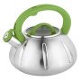 Чайник із свистком Unique UN-5303 кухонний на 3 літри, Чайник нержавіючий зі свистком. Колір: зелений