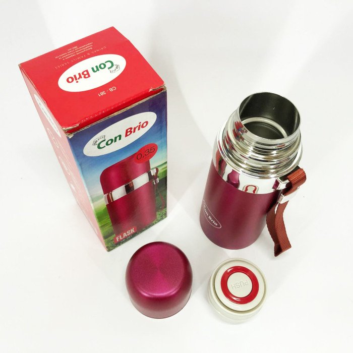 Термос Con Brio CB-381 Gold 0,35л, Термос для питної води, Якісний термос для дому. Колір: рожевий