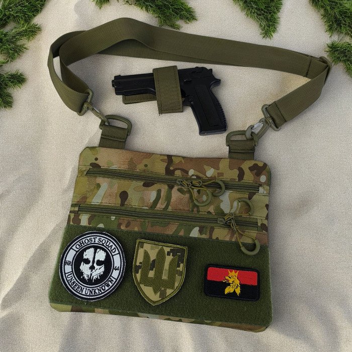 Чоловіча тактична сумка барсетка, Рюкзак чоловічий військовий тактичний, Нагрудна сумка кобура