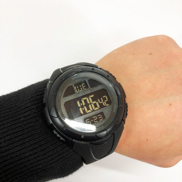 Годинник наручний чоловічий SKMEI 1656BK BLACK, водостійкий тактичний годинник. Колір: чорний
