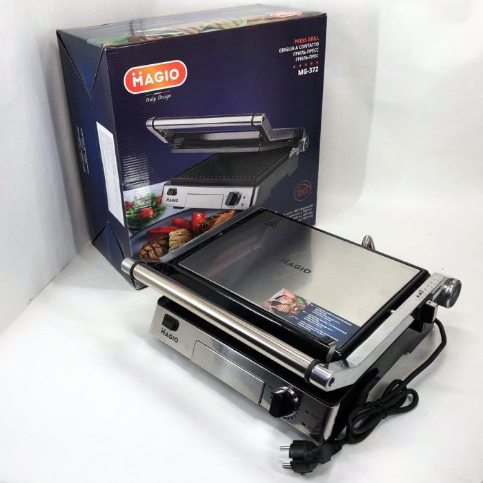 Електрогриль-барбекю електричний Magio МG-372 Антипригарне покриття 2200W, домашній гриль для шаурми