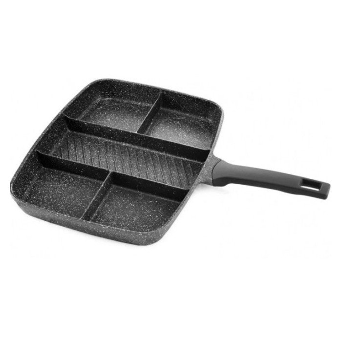 Сковорода з гранітним покриттям 5в1 UNIQUE UN-4021 38*31см антипригарна