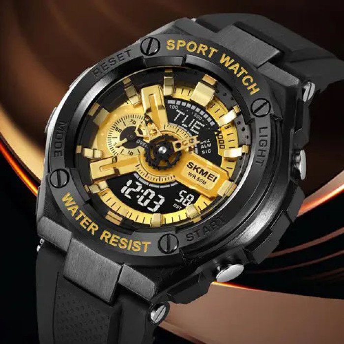 Годинник наручний чоловічий SKMEI 2101BKGD, армійський годинник протиударний, оригінальний чоловічий годинник спортивний