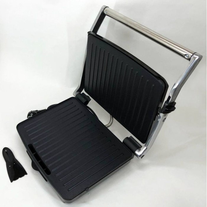 Гриль притискний Crownberg CB-1067, Електричний контактний гриль для дому з терморегулятором 2000Вт