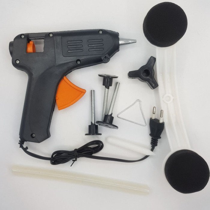 Інструмент для видалення вм'ятин на авто Clefers Pops-a-Den- Рихтування своїми руками - Клей, Пістолет, Присоска в комплекті