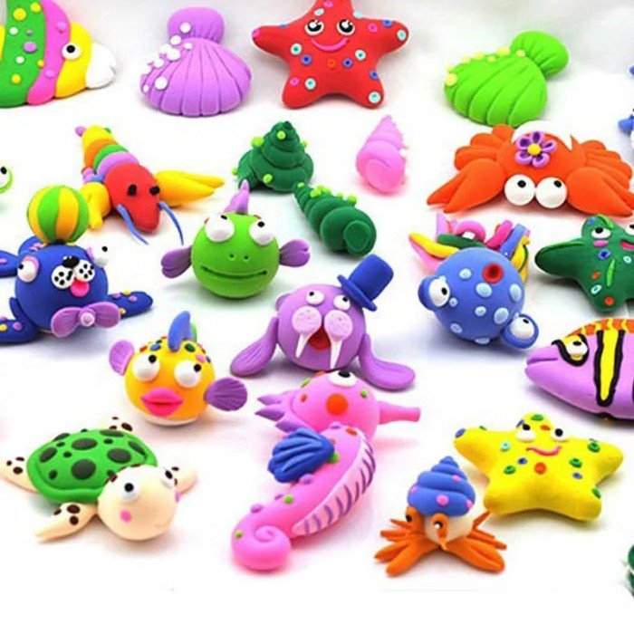 Легкий повітряний пластилін 24 кольори для ліплення з інструментами набір для творчості художній