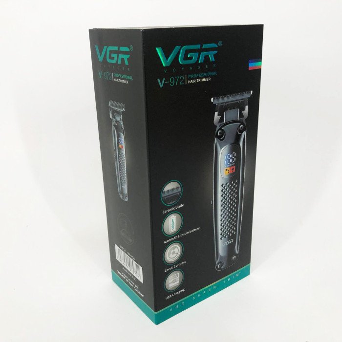 Машинка для стрижки волосся триммер VGR V-972 професійна з насадками акумуляторна USB