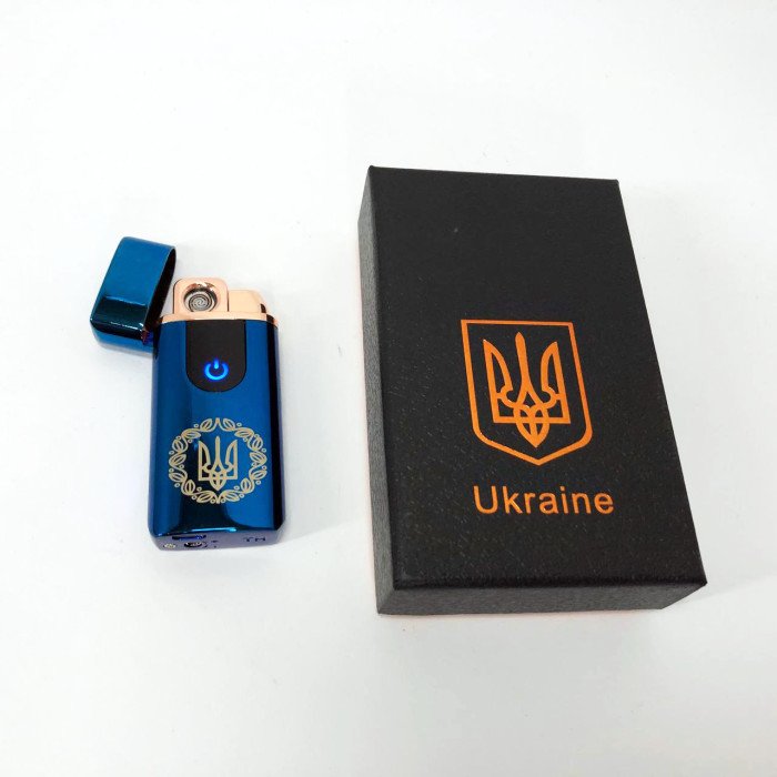 Електрична та газова запальничка Україна із USB-зарядкою HL-435, запальнички із зарядкою від usb. Колір: синій