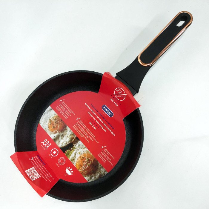 Сковорода для індукційної плити 22 см MAGIO MG-1163, сковорода з товстим дном, сковорода