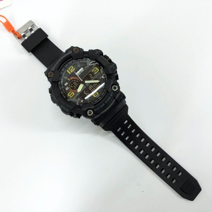 Годинник наручний чоловічий SKMEI 1520BK BLACK, армійський годинник протиударний. Колір: чорний