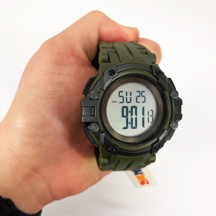 Годинник наручний чоловічий SKMEI 1545AG ARMY GREEN, армійський годинник протиударний. Колір: зелений