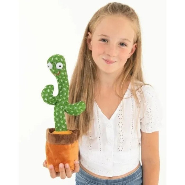 Інтерактивна іграшка Dancing cactus розмовляє танцюючий кактус, м'яка іграшка кактус, Плюшевий кактус
