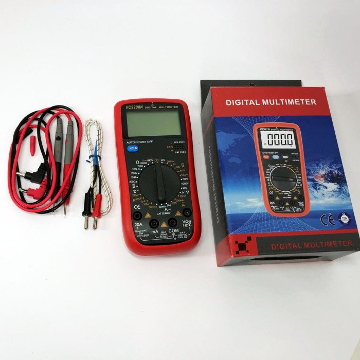 Цифровий Професійний мультиметр VC9208N тестер вольтметр + термопара, хороший мультиметр