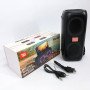 Портативна колонка TG333 2x5W з RGB підсвічуванням, гучна блютуз колонка. Колір: чорний