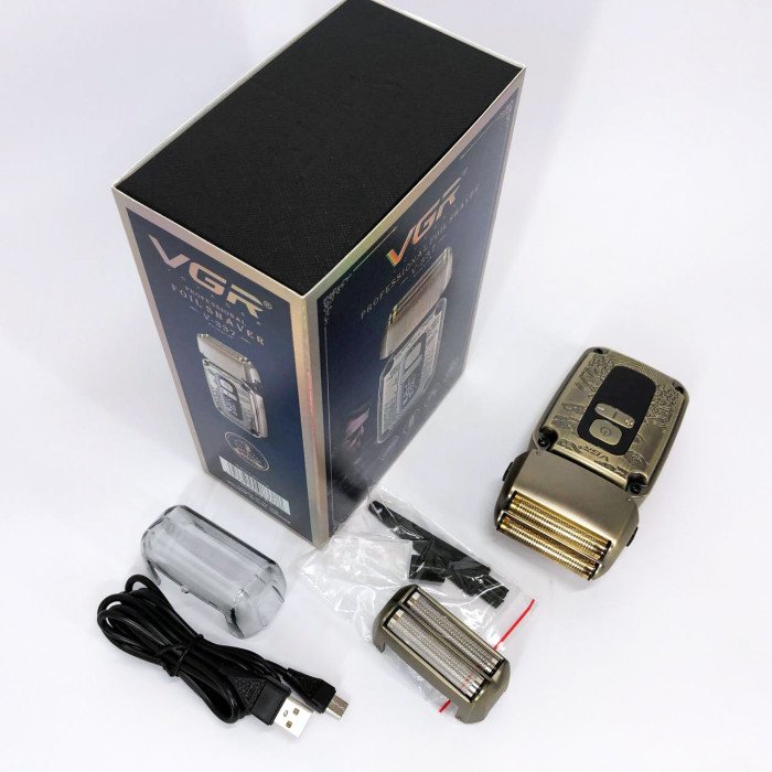 Електробритва VGR V-337 шейвер для вологого та сухого гоління, бритва для бороди, тример механічний