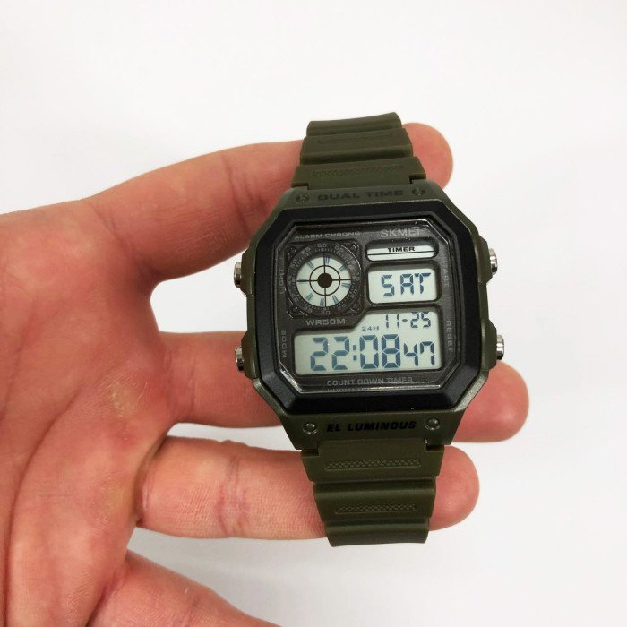 Годинник наручний чоловічий SKMEI 1299AG, годинник тактичний протиударний, годинник тактичний протиударний