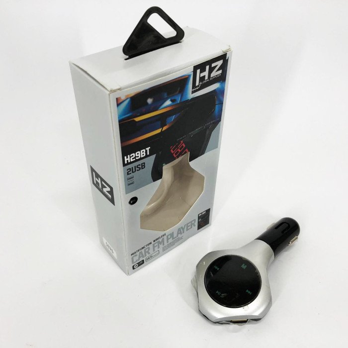 Трансмітер Автомобільний FM модулятор FM H29 BT, Модулятор для мобільних пристроїв в авто. Колір: сірий