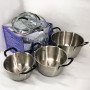 Набір каструль 6 предметів LB-1891 із нержавіючої сталі зі скляною кришкою, набори каструль