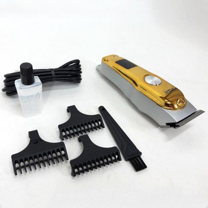 Тример для волосся та бороди VGR V-290 LED Display 3 насадки, машинка для стрижки волосся домашня