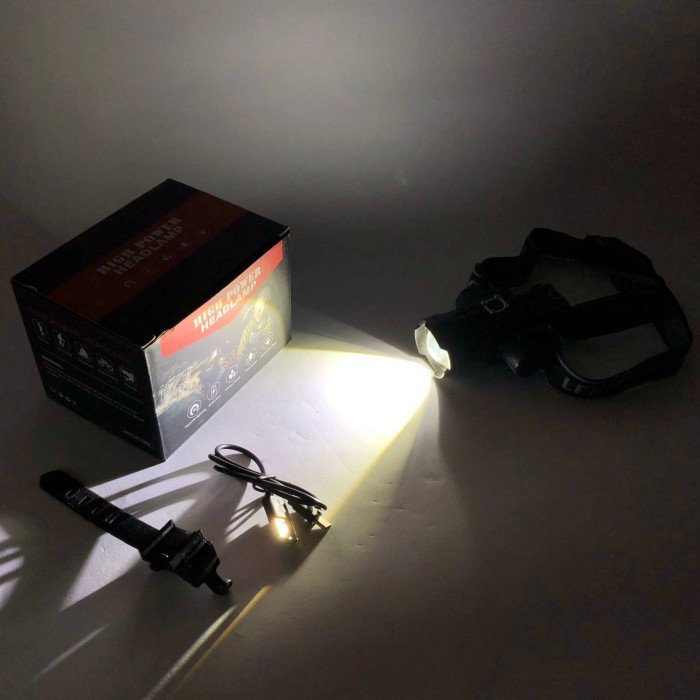 Ліхтар налобний PLD-5835-P50 з велокріпленням, ліхтар акумуляторний для риболовлі, водонепроникний