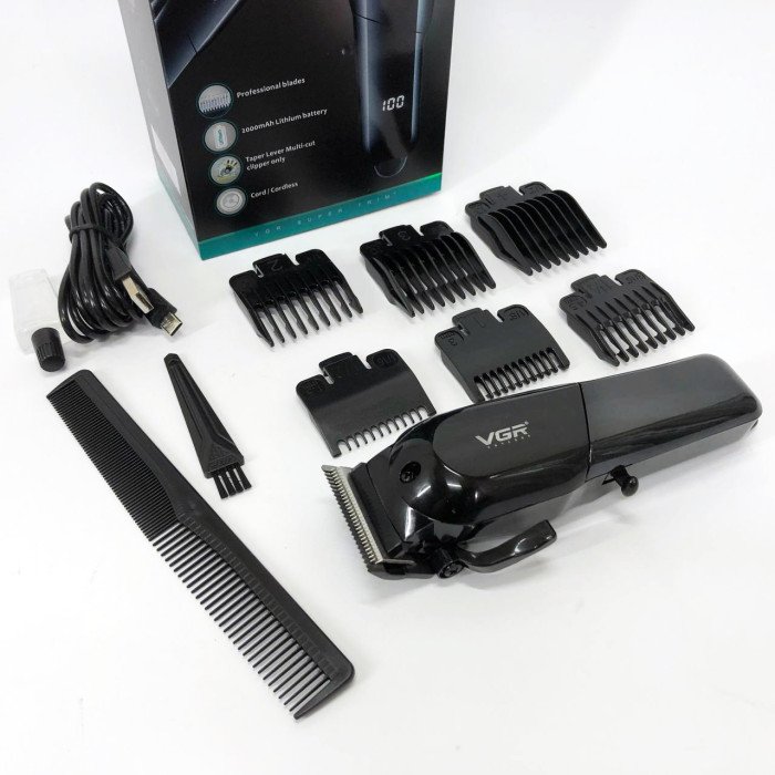Машинка для стрижки волосся та бороди VGR V-118, Машинка для стрижки волосся бездротова, Електробритва