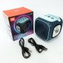 Портативна Bluetooth колонка TG359 7W з підсвічуванням RGB, акумуляторна колонка для музики. Колір: синій