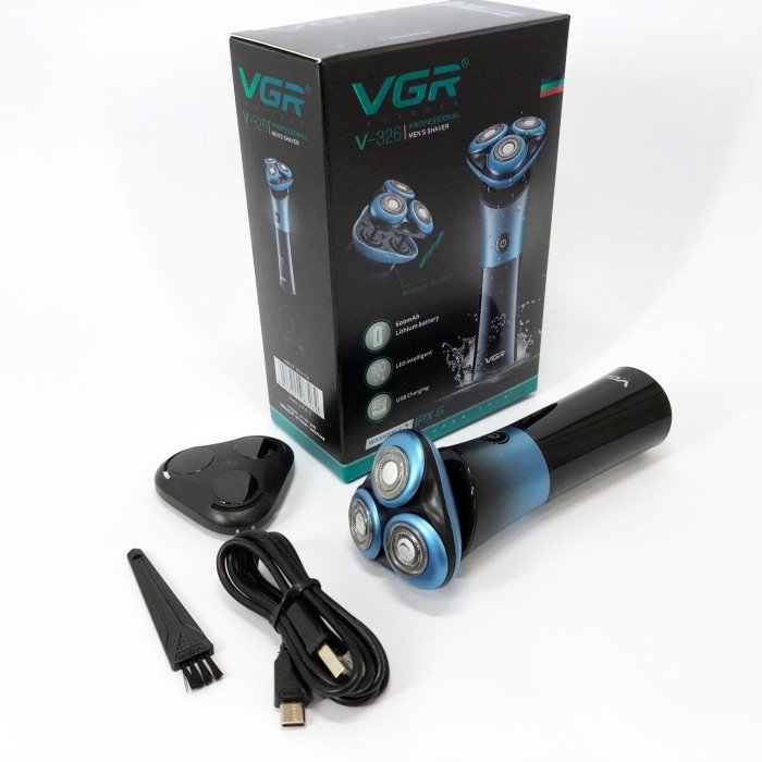 Електробритва VGR V-326 Водонепроникна, машинка чоловіча для гоління, триммер для вусів