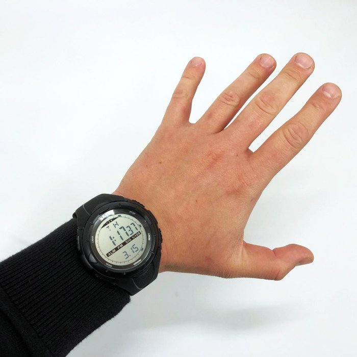 Чоловічий годинник SKMEI 1025BK ARMY BLACK, годинник тактичний протиударний. Колір: чорний